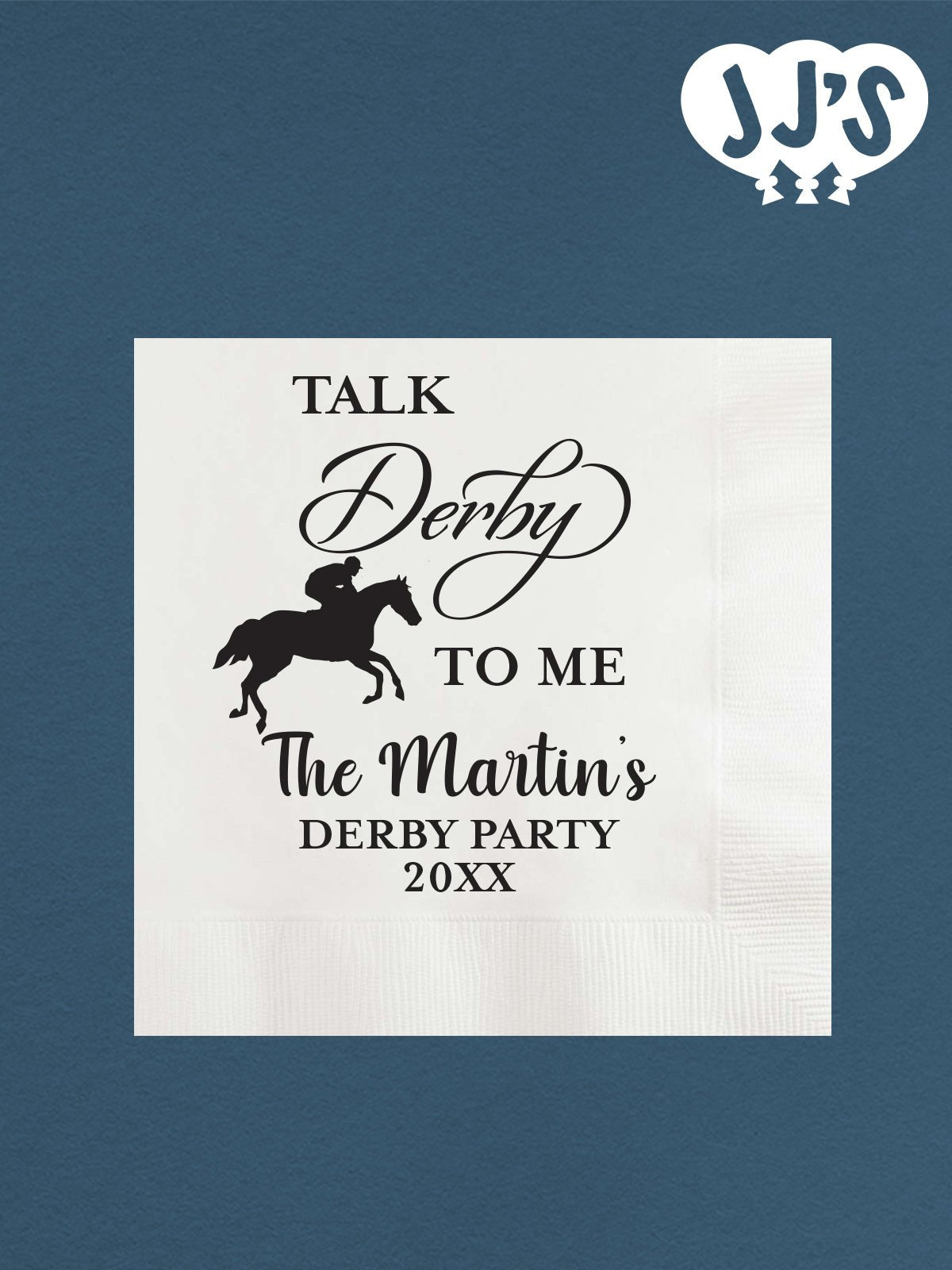 Kentucky Derby Party Custom Napkins: Talk Derby to Me Custom Napkins - JJ's Party House: Custom Party Favors, Napkins & Cups