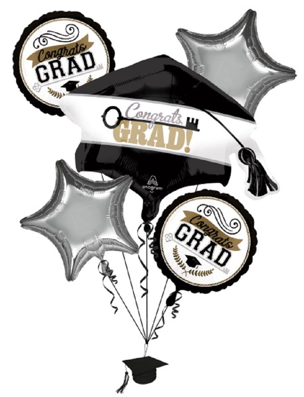 Key to Success Congrats Grad Balloon Bouquet - JJ's Party House McAllen, TX