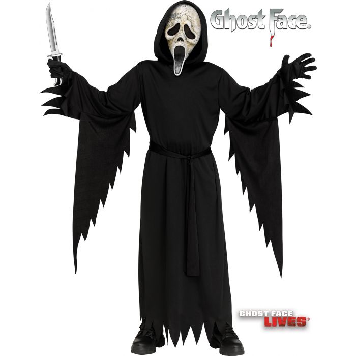 Kids Ghost Face® Aged Costume - As Seen in the Motion Picture SCREAM VI - JJ's Party House