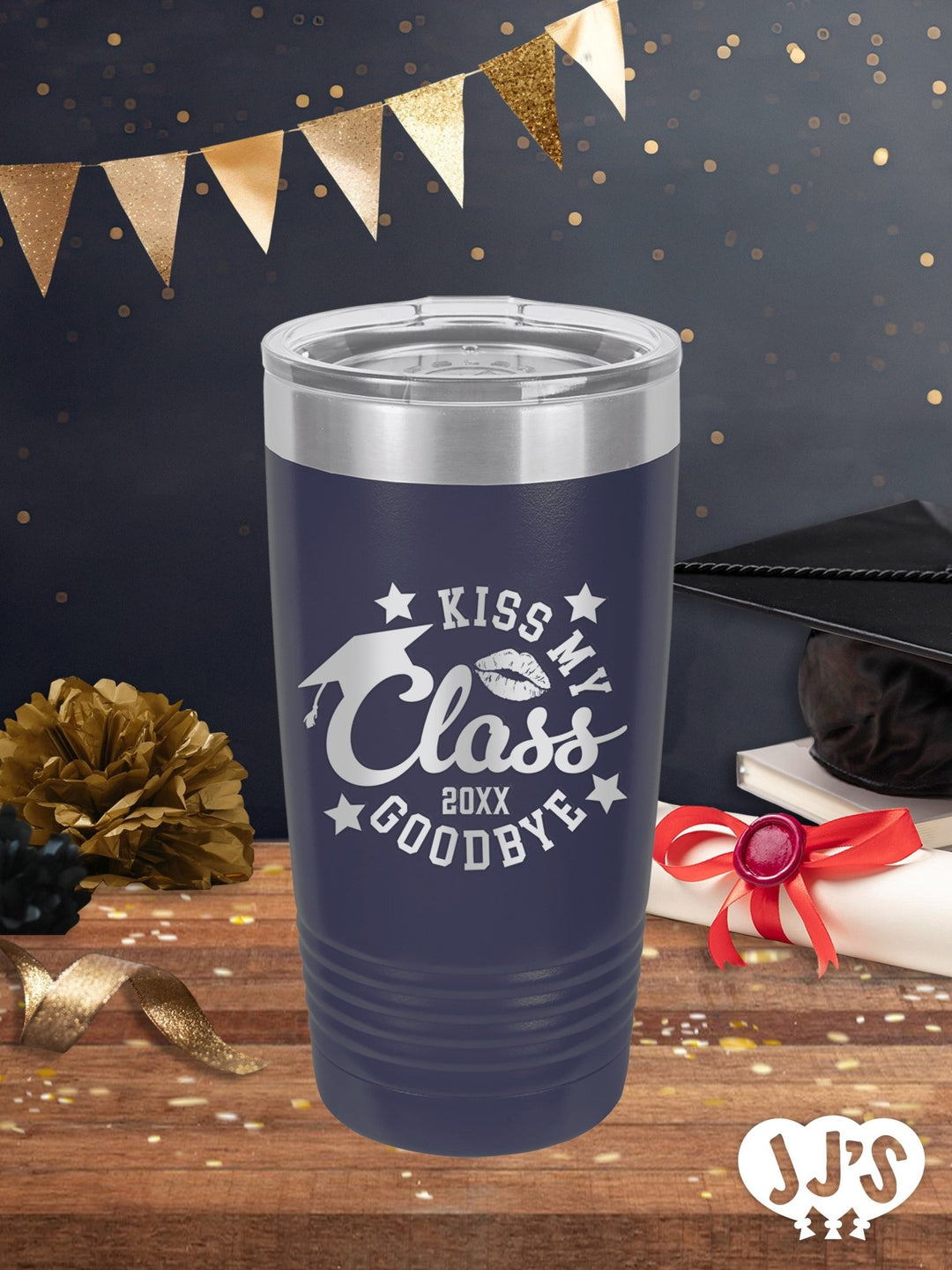 Kiss My Class Goodbye Graduation Personalized Tumbler - JJ's Party House McAllen, TX