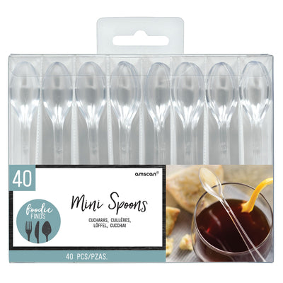 Clear Plastic Mini 4in Spoons
