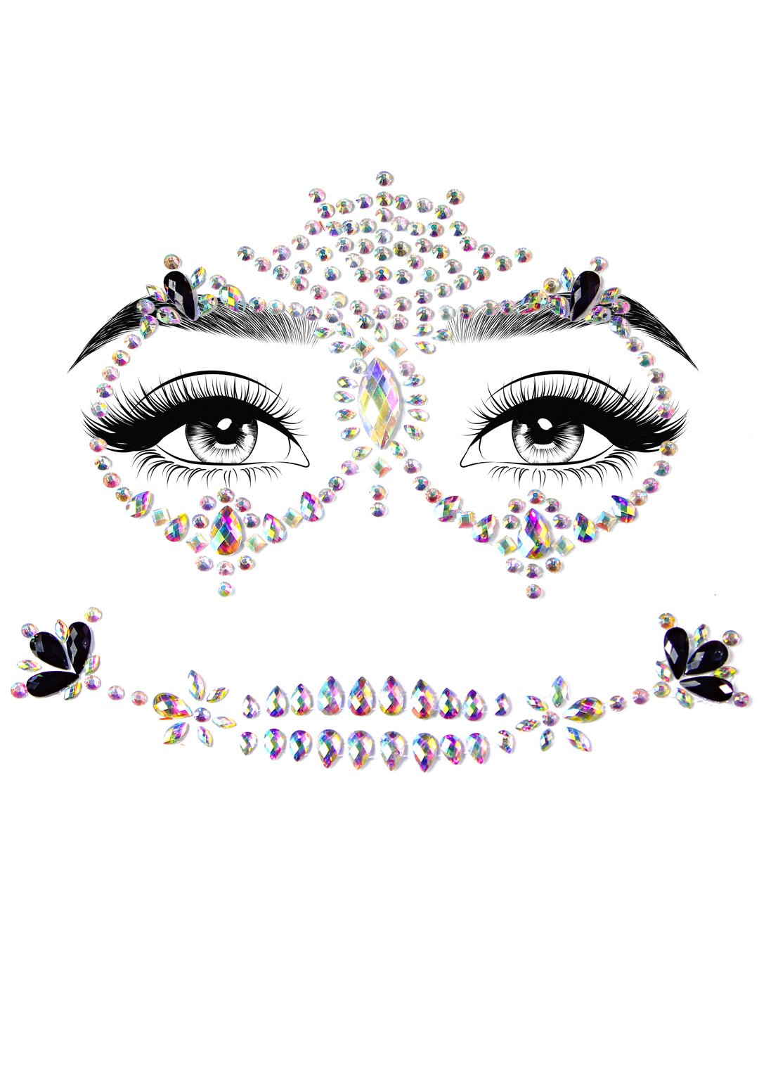 Leg Avenue Calavera adhesive face jewels - LEG - EYE024 - JJ's Party House