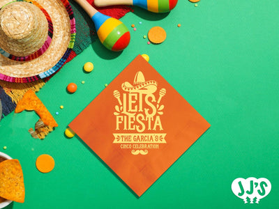 Let's Fiesta Custom Napkins - JJ's Party House: Custom Party Favors, Napkins & Cups