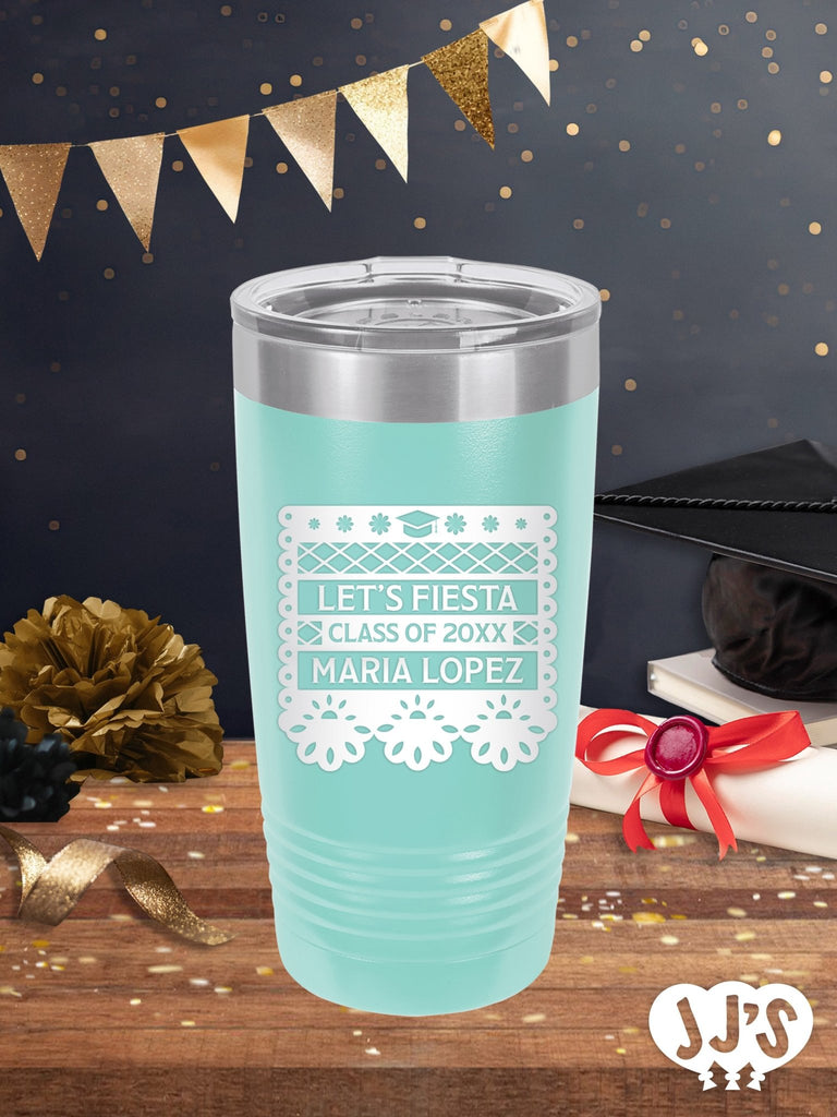 Let's Fiesta Graduation Personalized Tumbler - JJ's Party House: Birthday,Balloons,Favors,Gifts