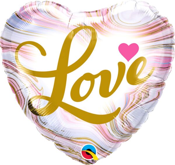 Love Colorful Marble Valentine's Day Mylar Balloon, 18