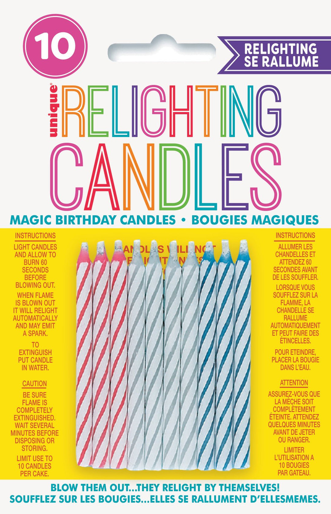 Magic Birthday Relighting Candles 10ct - JJ's Party House McAllen, TX