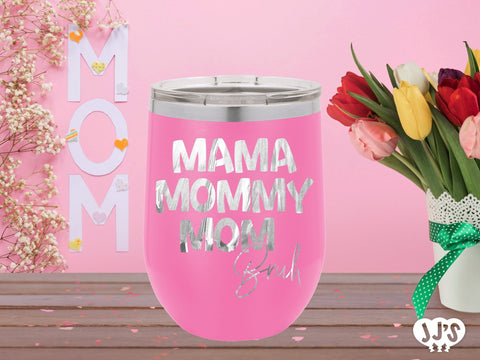 Mama Mommy Mom Bruh Custom Engraved Tumbler - JJ's Party House: Custom Party Favors, Napkins & Cups