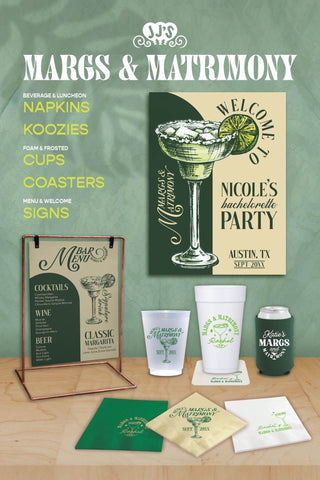 Margs and Matrimony Classic Custom Frosted Cups - JJ's Party House: Custom Party Favors, Napkins & Cups