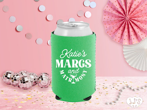 Margs and Matrimony Party Custom Can Coolers - JJ's Party House: Custom Party Favors, Napkins & Cups