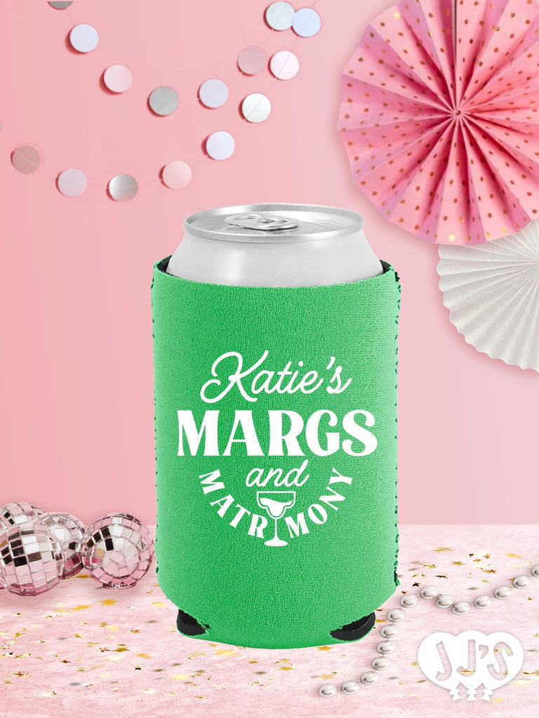 Margs and Matrimony Party Custom Can Coolers - JJ's Party House: Custom Party Favors, Napkins & Cups