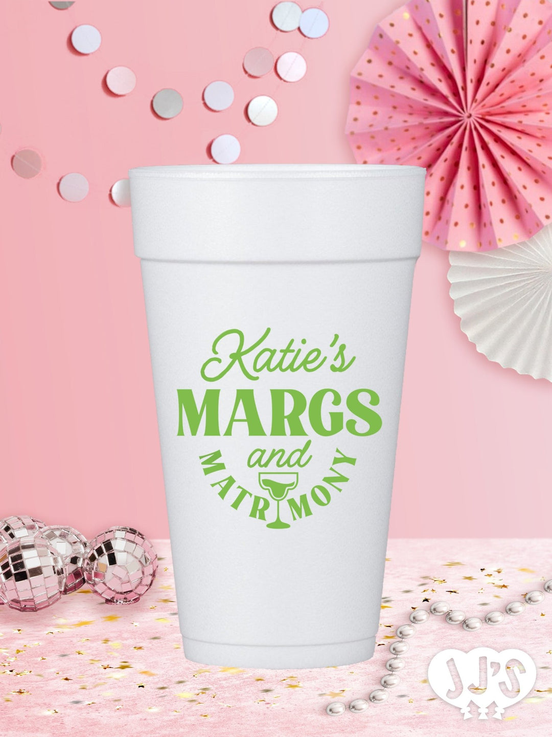 Margs and Matrimony Party Custom Foam Cups - JJ's Party House: Custom Party Favors, Napkins & Cups