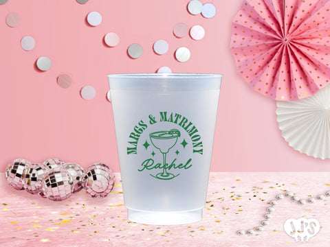 Margs and Matrimony Party Custom Frosted Cups - JJ's Party House: Custom Party Favors, Napkins & Cups