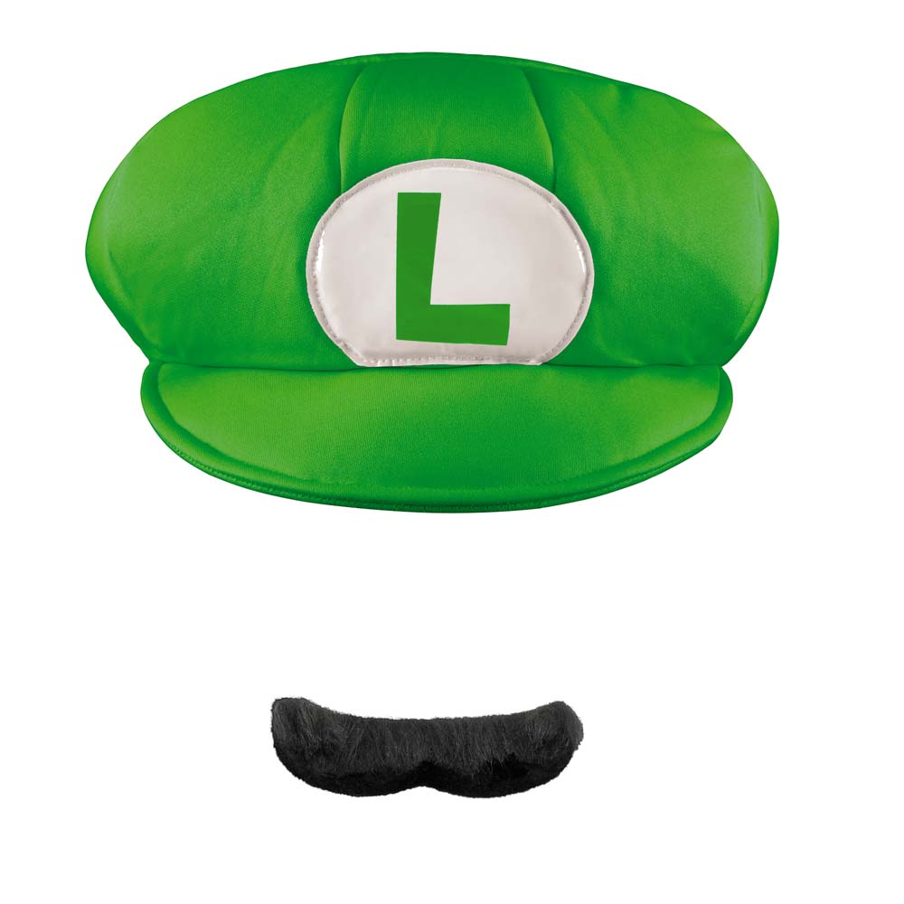 Luigi Adult Hat & Mustache