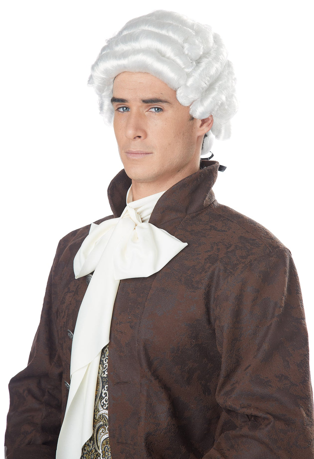 Men's Colonial Man White Wig - JJ's Party House
