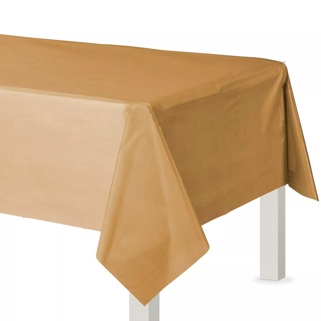 Metallic Gold Rectangle Table Cover 54"X 108" - JJ's Party House: Birthday, Balloons & Custom Party Favors