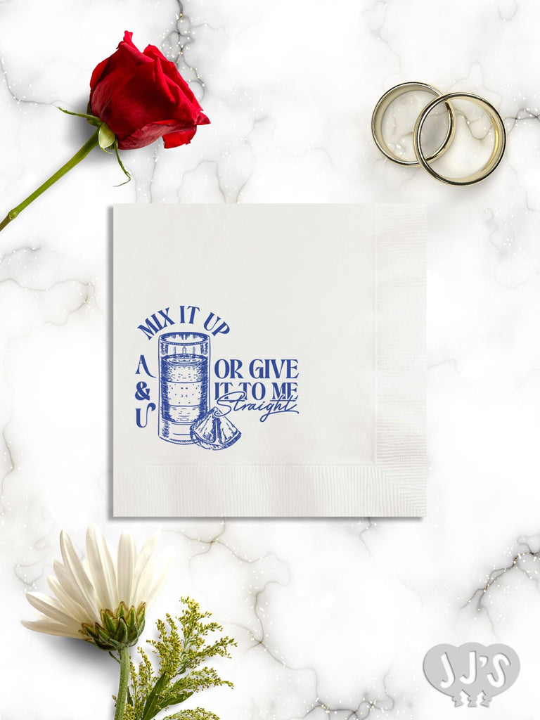 Mexican Love Birds - Mix it Up Custom Wedding Napkins - JJ's Party House: Custom Party Favors, Napkins & Cups