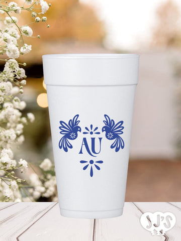 Mexican Love Birds Wedding Custom Foam Cups - JJ's Party House: Custom Party Favors, Napkins & Cups