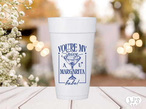 Mexican Love Birds Wedding - You're My Spicy Margarita Custom Foam Cups - JJ's Party House: Custom Party Favors, Napkins & Cups