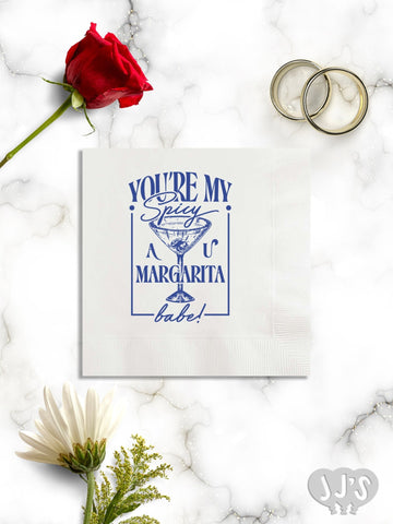 Mexican Love Birds - You're My Spicy Margarita Wedding Napkins - JJ's Party House: Custom Party Favors, Napkins & Cups
