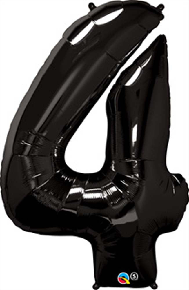 Black 4 Number Balloon 34''