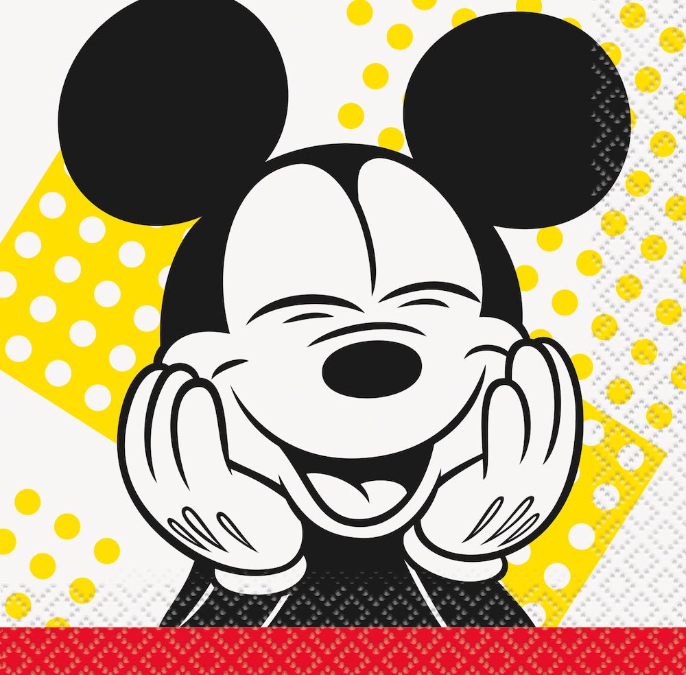 Mickey Birthday Beverage Napkins, 16ct - JJ's Party House: Birthday, Balloons & Custom Party Favors