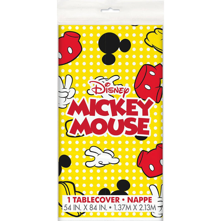 Mickey Birthday Plastic Tablecover 54"x84" - JJ's Party House