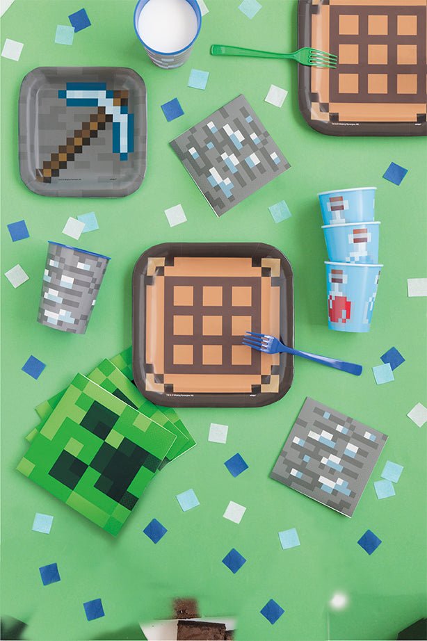 Minecraft Beverage Napkins, 16ct - JJ's Party House: Birthday, Balloons & Custom Party Favors