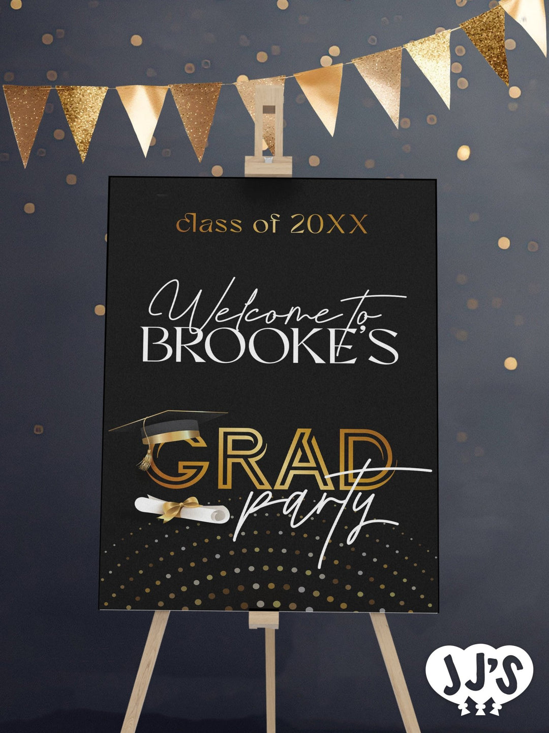 Minimalist Graduation Party Welcome Sign - JJ's Party House McAllen, TX