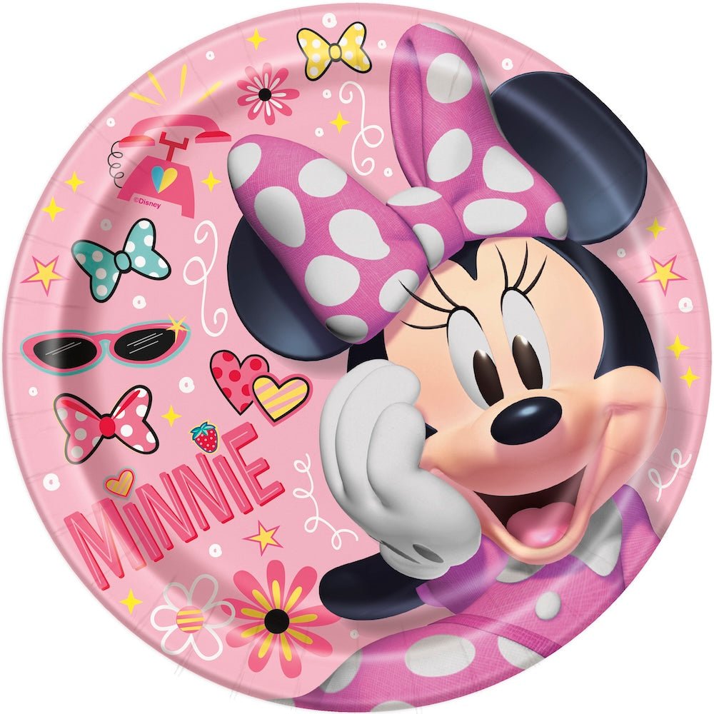 Minnie 9" Lunch Plates, 8ct - JJ's Party House McAllen, TX