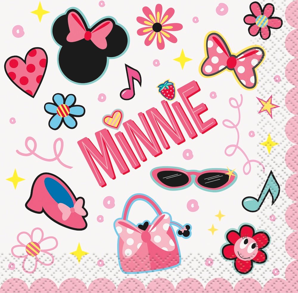 Minnie Beverage Napkins, 16ct - JJ's Party House: Birthday, Balloons & Custom Party Favors