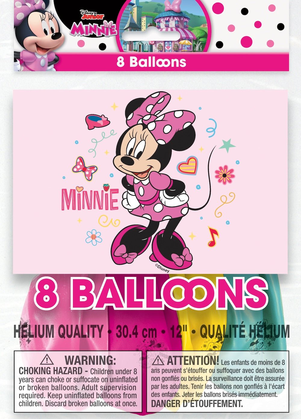 Minnie Latex 12" Balloons - 8ct - JJ's Party House: Birthday, Balloons & Custom Party Favors