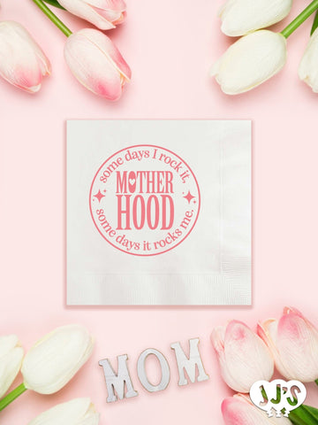 Motherhood Rock It Rock Me Napkins - JJ's Party House: Custom Party Favors, Napkins & Cups