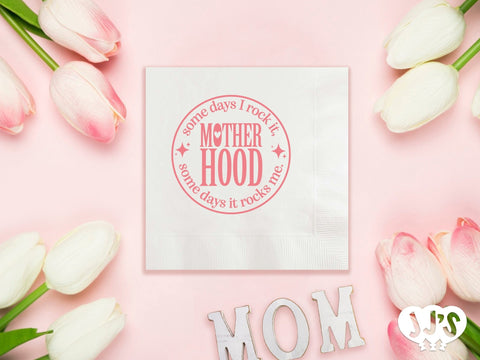 Motherhood Rock It Rock Me Napkins - JJ's Party House: Custom Party Favors, Napkins & Cups