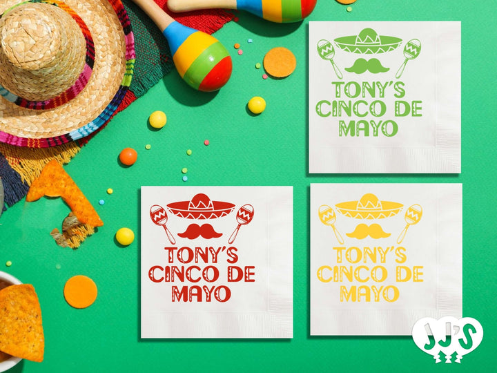 Mr. Cinco de Mayo Fiesta Custom Napkins - JJ's Party House: Custom Party Favors, Napkins & Cups