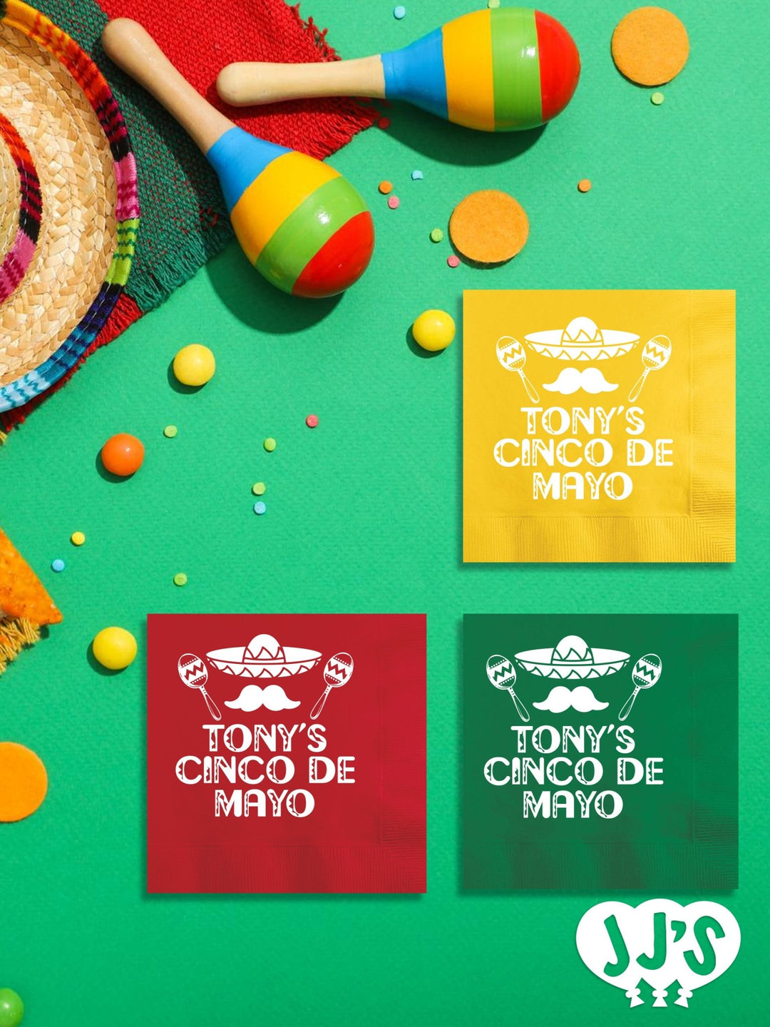 Mr. Cinco de Mayo Fiesta Custom Napkins - JJ's Party House: Custom Party Favors, Napkins & Cups