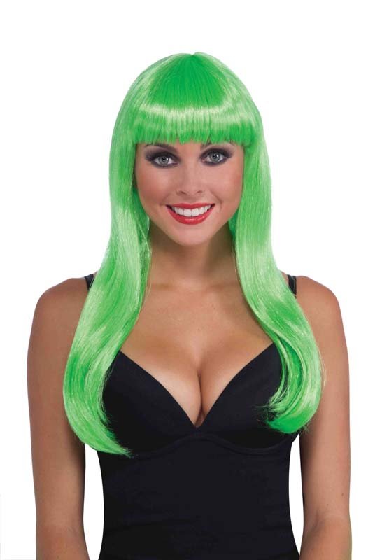 Neon Green Long Wig - JJ's Party House