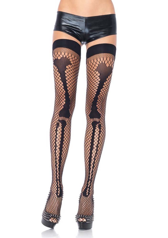 Net Leg Bone Thigh Highs - JJ's Party House: Custom Party Favors, Napkins & Cups