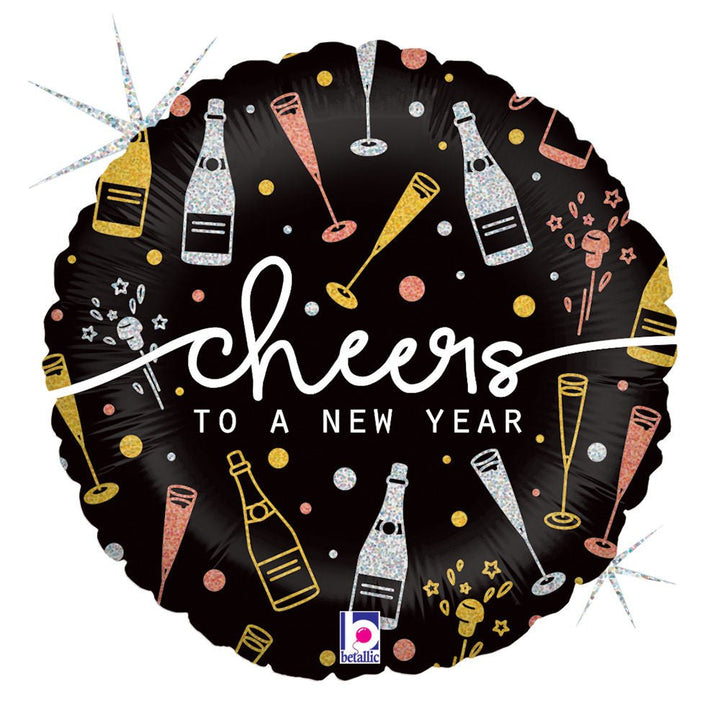 New Year Cheers Mylar - JJ's Party House: Birthday, Balloons & Custom Party Favors
