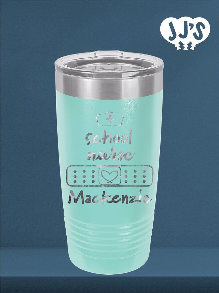 Nurses Week Gift: School Nurse Custom Engraved Tumbler - JJ's Party House: Custom Party Favors, Napkins & Cups