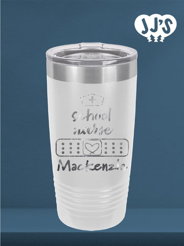 Nurses Week Gift: School Nurse Custom Engraved Tumbler - JJ's Party House: Custom Party Favors, Napkins & Cups