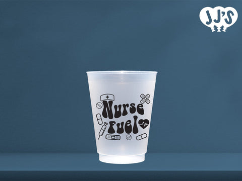 Nurses Week Gifts: Nurse Fuel Custom Frosted Cups - JJ's Party House: Custom Party Favors, Napkins & Cups