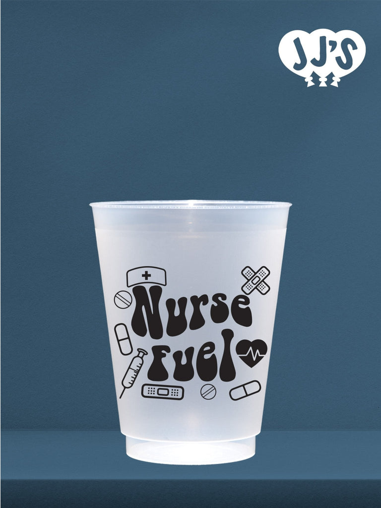 Nurses Week Gifts: Nurse Fuel Custom Frosted Cups - JJ's Party House: Custom Party Favors, Napkins & Cups