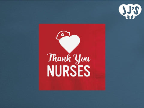 Nurses Week Napkins: Thank You Nurses Custom Napkins - JJ's Party House: Custom Party Favors, Napkins & Cups