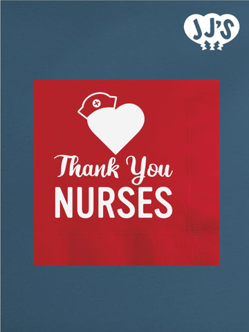 Nurses Week Napkins: Thank You Nurses Custom Napkins - JJ's Party House: Custom Party Favors, Napkins & Cups