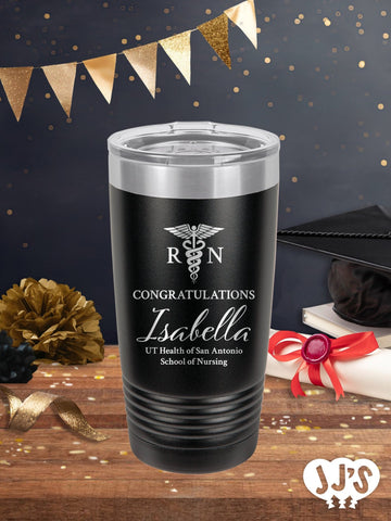 Nursing School RN Graduation Personalized Tumbler - JJ's Party House: Birthday,Balloons,Favors,Gifts