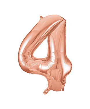 Jumbo Rose Gold Number 4 Balloon 34"