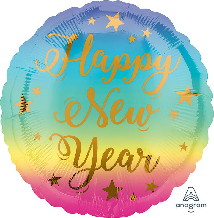 Ombre New Year Mylar Balloon 18" - JJ's Party House: Birthday, Balloons & Custom Party Favors