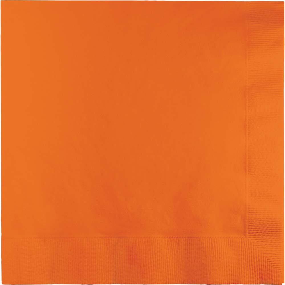 Orange Luncheon Napkins 3Ply 50ct - JJ's Party House McAllen, TX