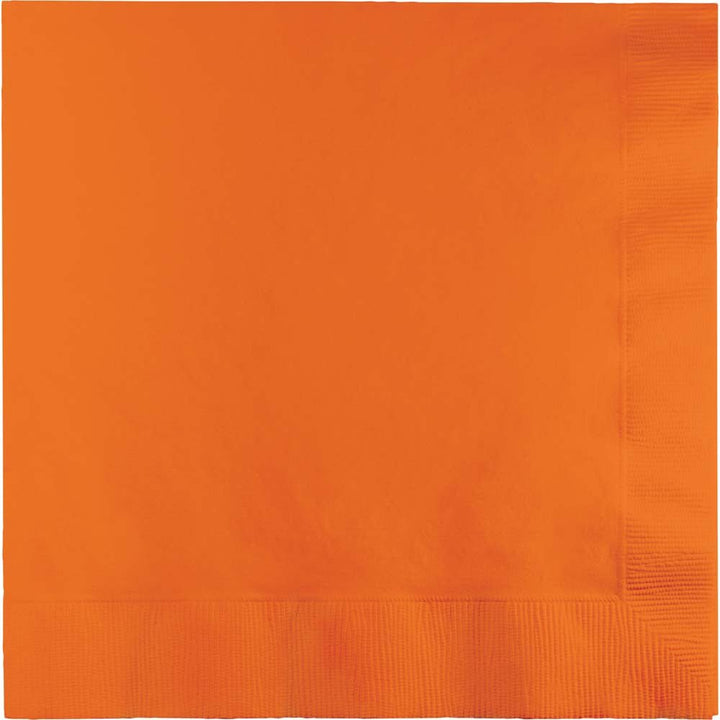 Orange Luncheon Napkins 3Ply 50ct - JJ's Party House McAllen, TX