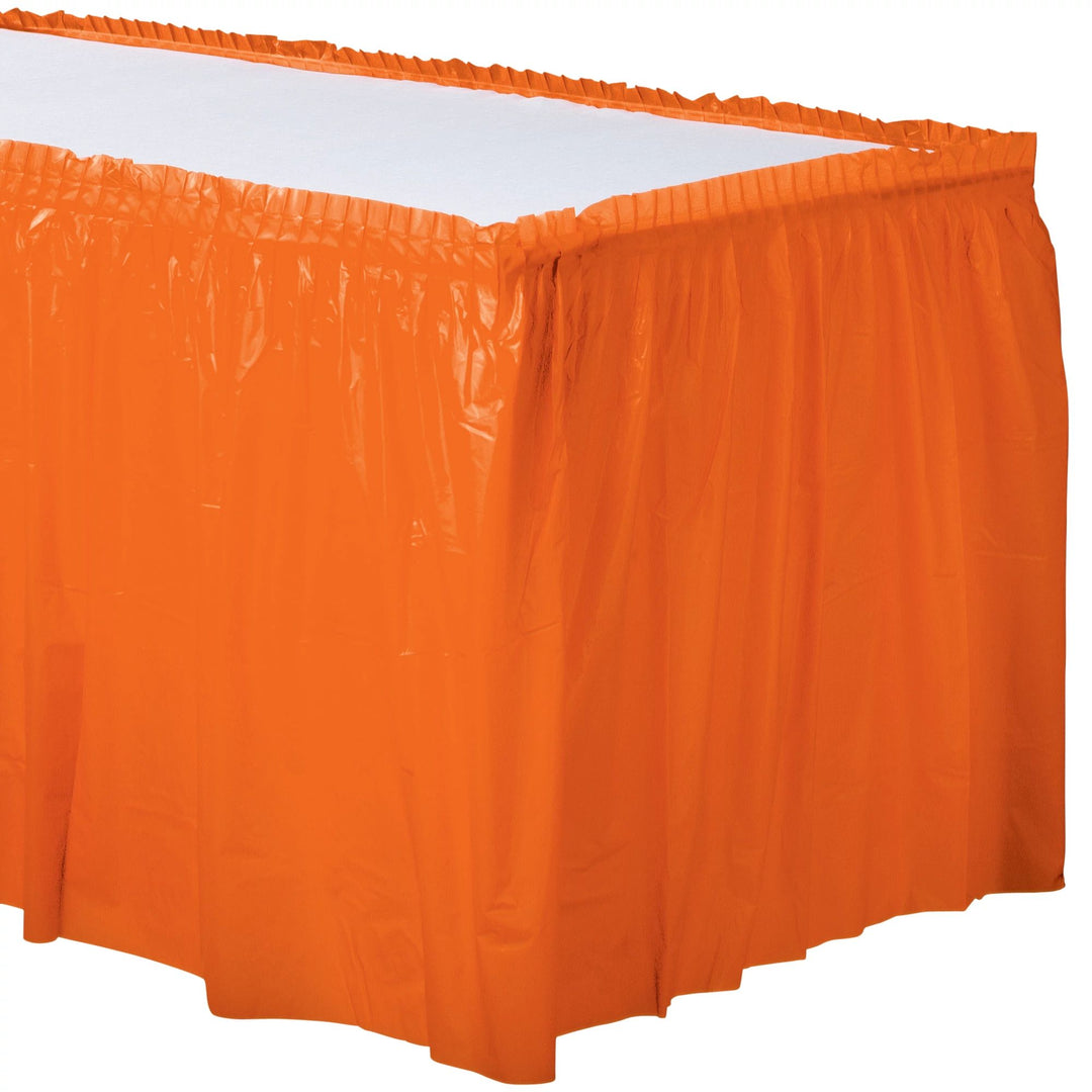 Orange Tangerine Table Skirt 29in x 14ft - JJ's Party House: Birthday, Balloons & Custom Party Favors